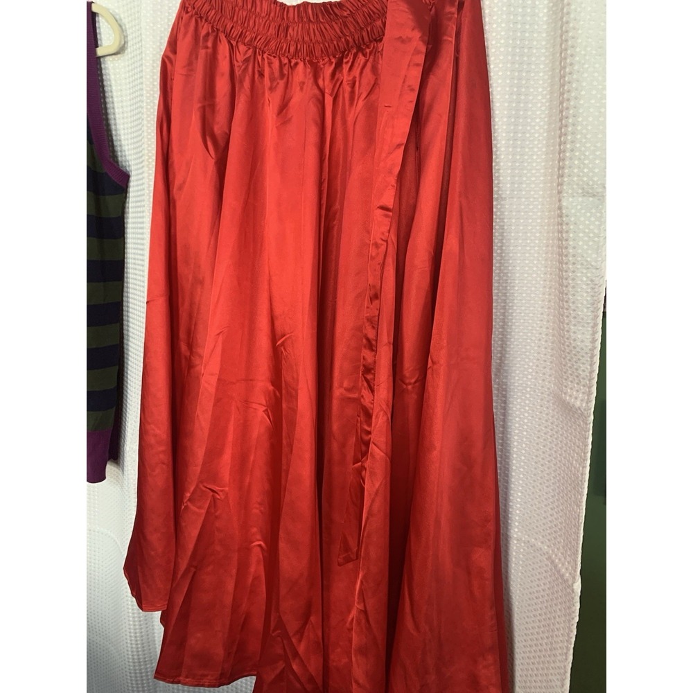 Cato Womens 14/16 Shiny Rich Red Skirt